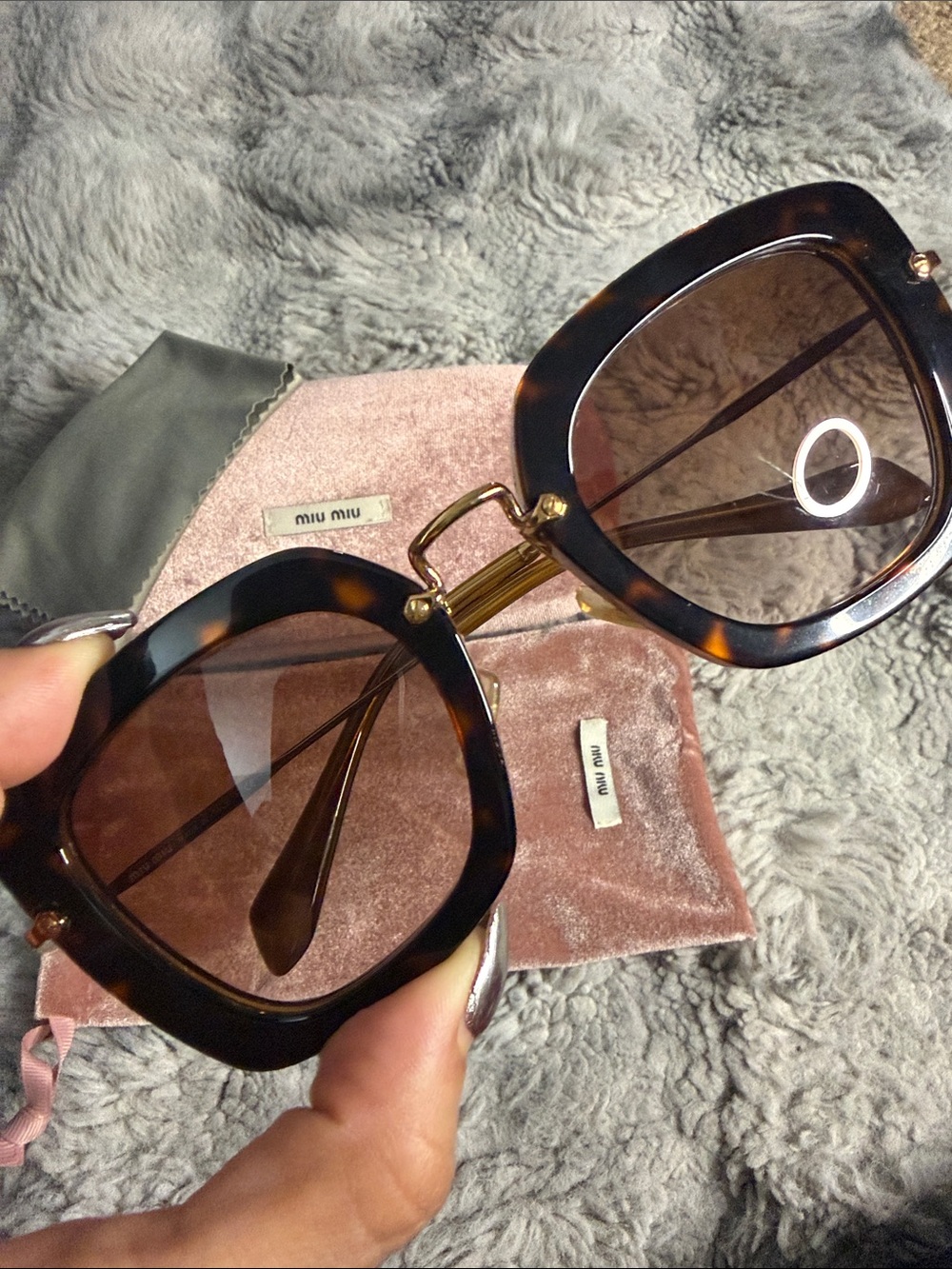 Miu Miu Tortoiseshell Sunglasses with Brown Lenses - Picture 2 of 15